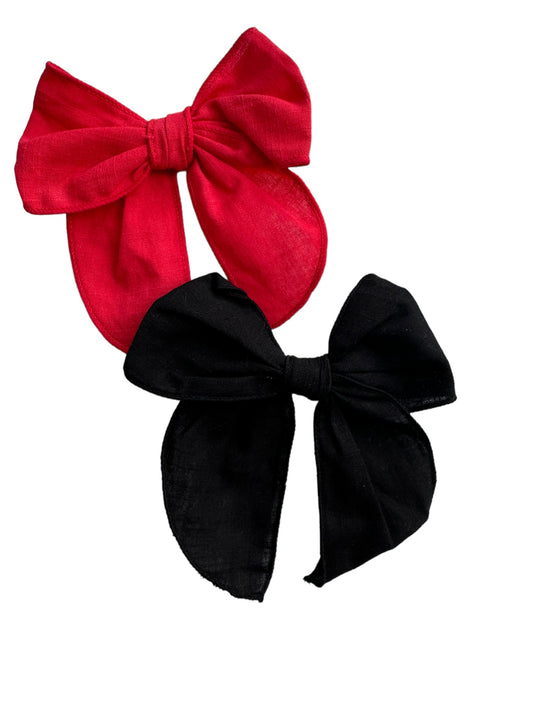 red and black bows