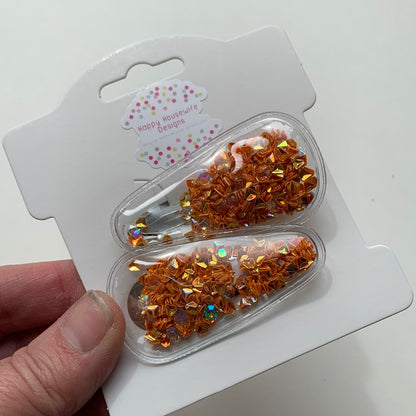 Glitter Snap Clips