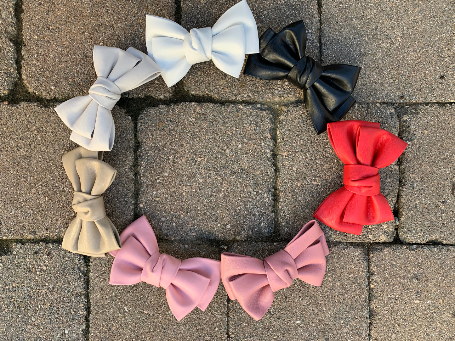 Faux Leather 5” bows
