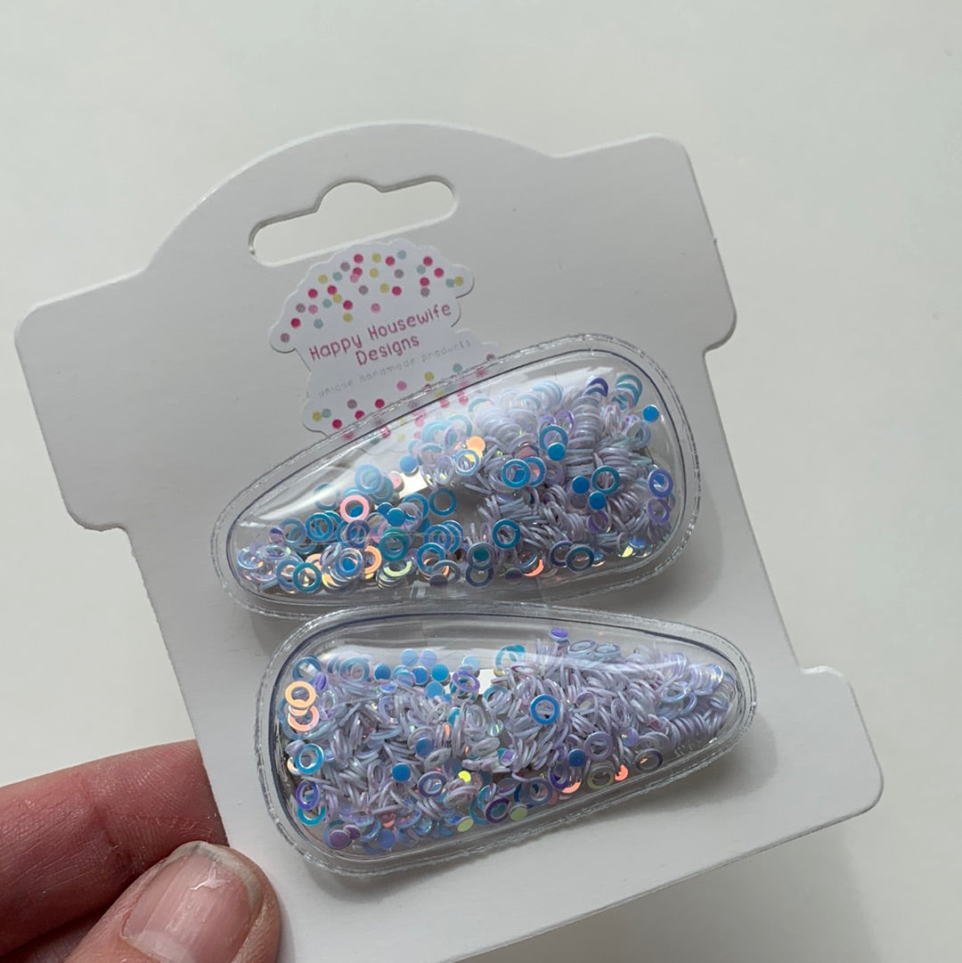 Glitter Snap Clips