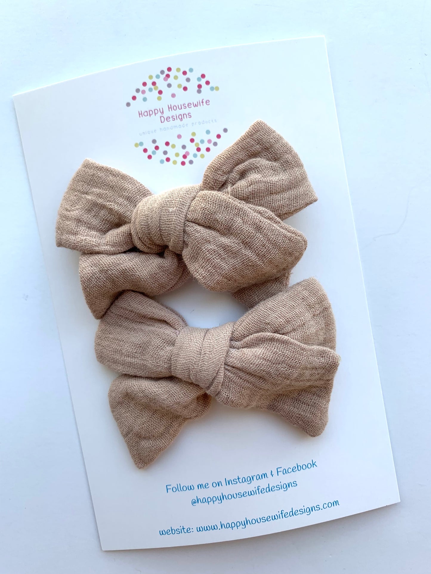 Solid Muslin bow sets