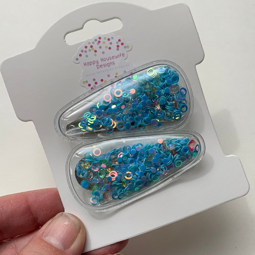 Glitter Snap Clips