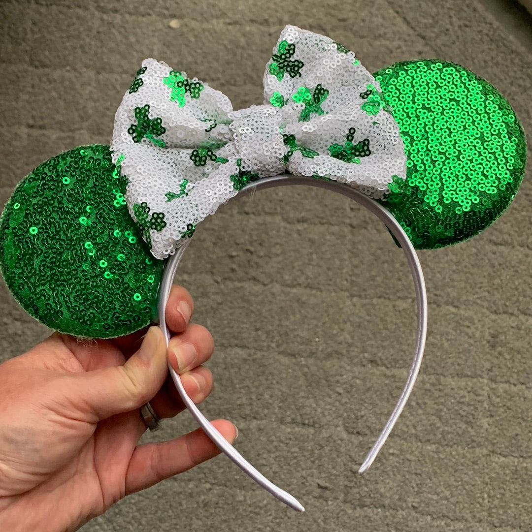 St Patricks day Mouse Ear Headband