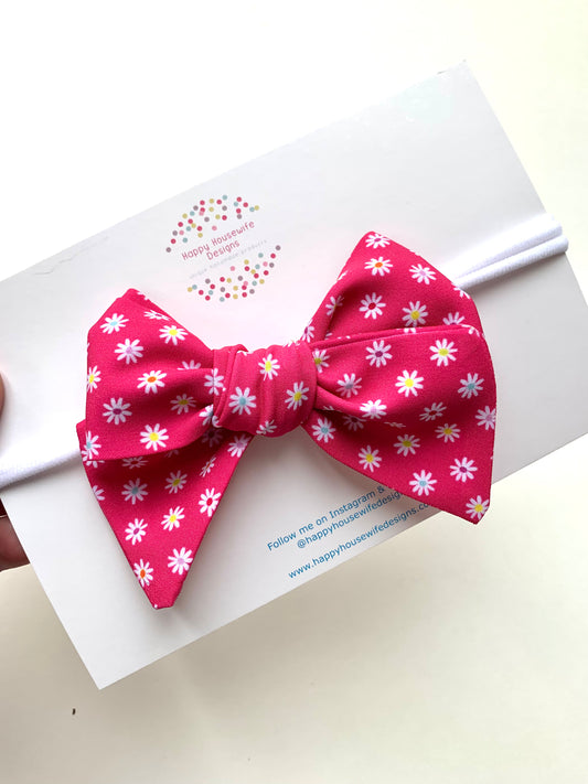Hot pink flower bows