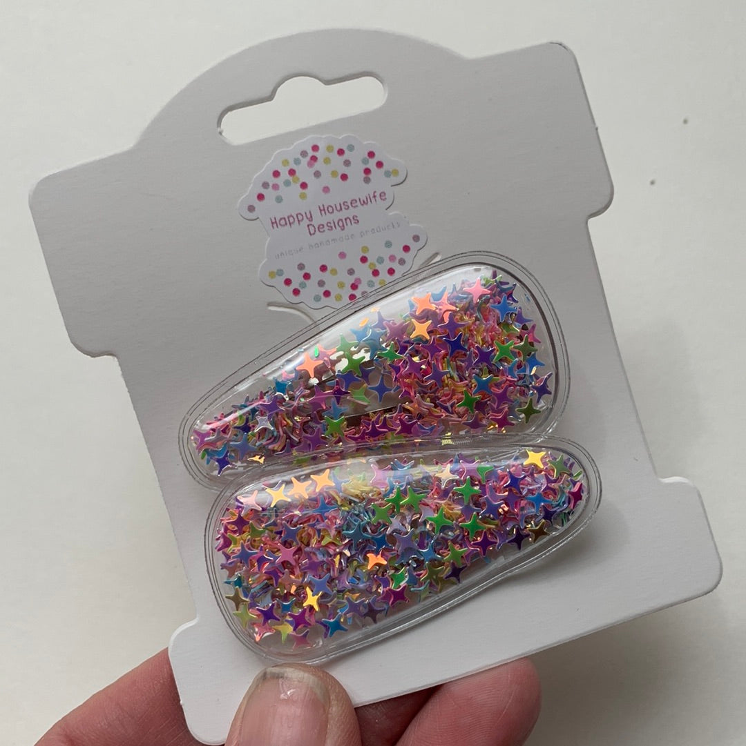 Glitter Snap Clips