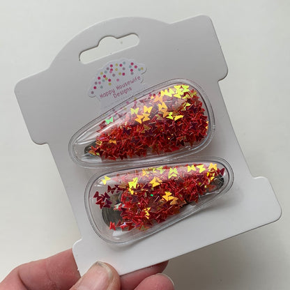 Glitter Snap Clips