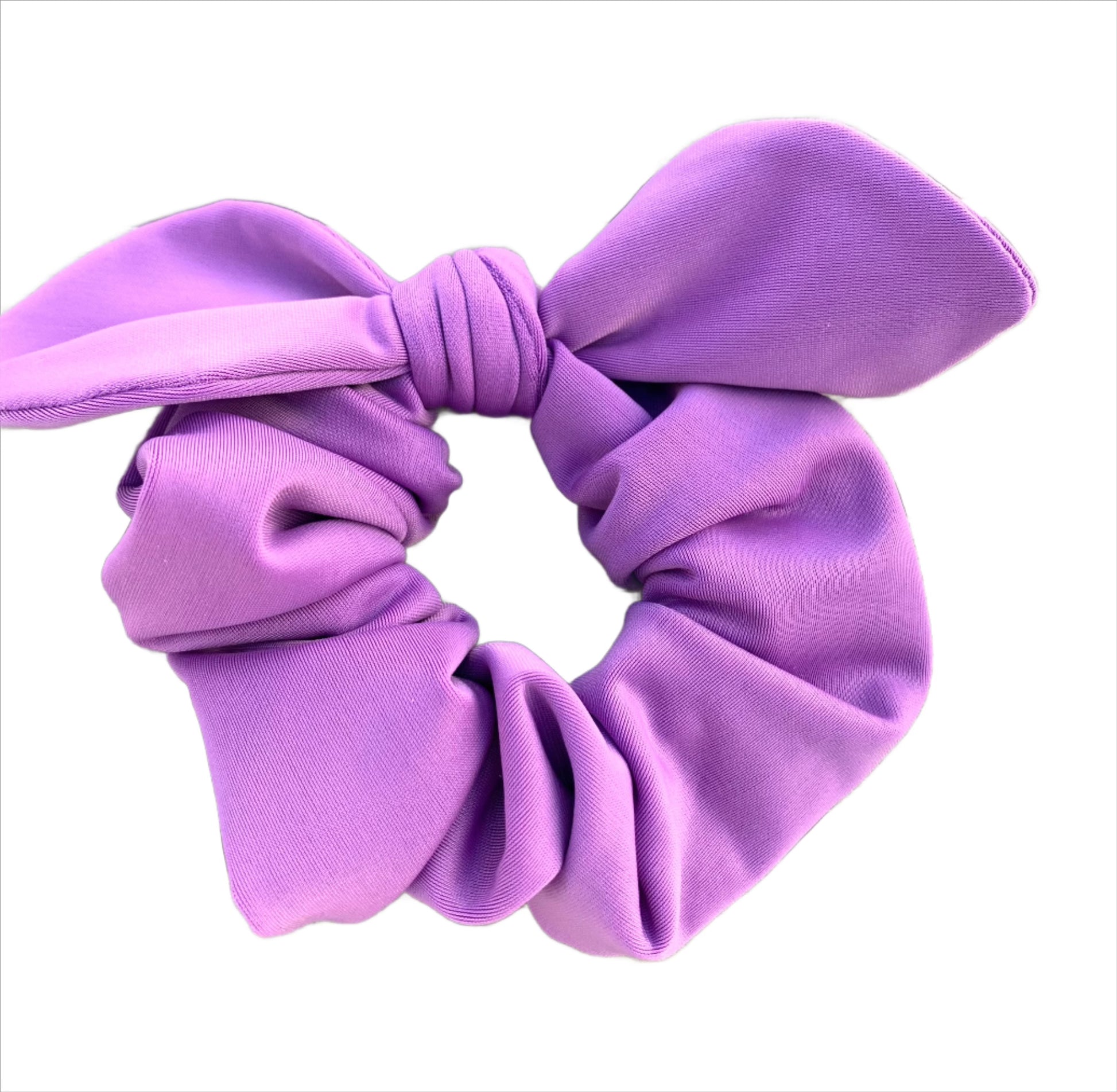 purple swim scrunchie