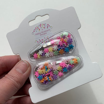 Glitter Snap Clips