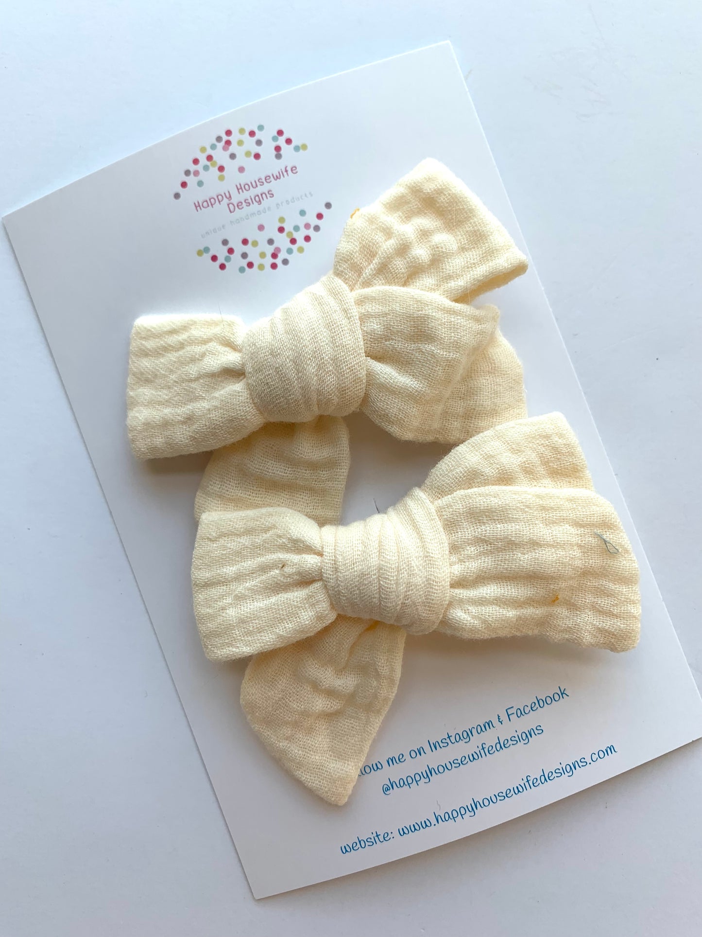 Solid Muslin bow sets
