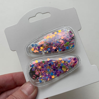 Glitter Snap Clips