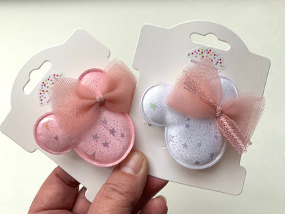 Tulle Mouse Hair Clips