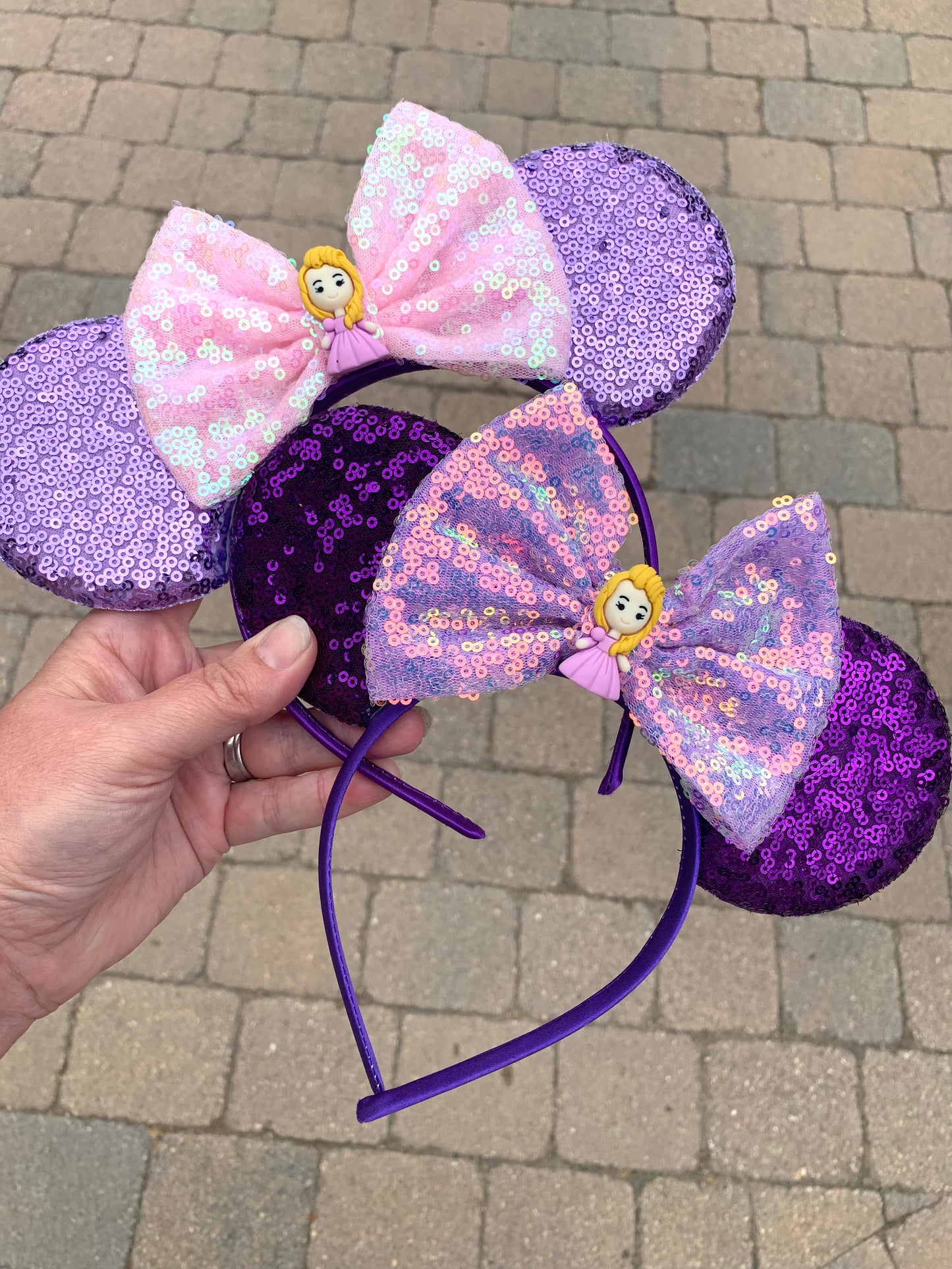 Purple Mouse Ear Headband